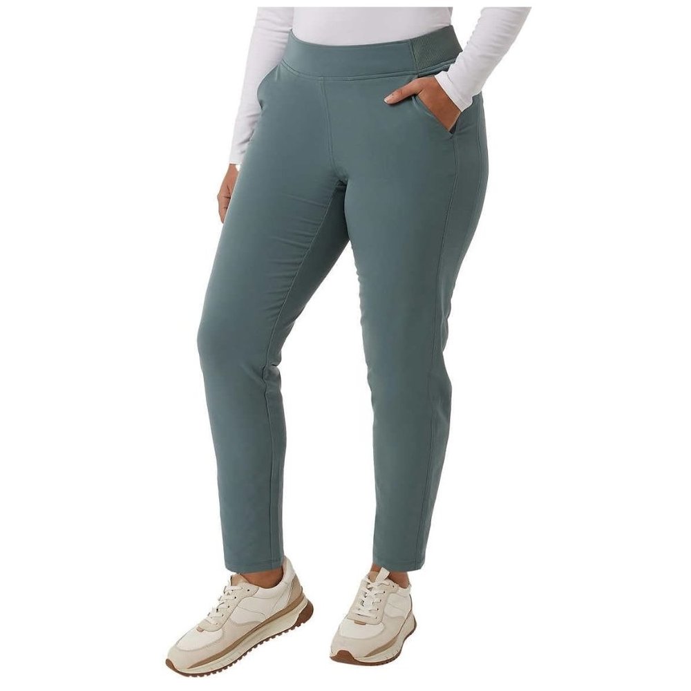 NWT 32 Degrees Women's Pull On Comfort Travel Pants Green Size XS $55 FFF081